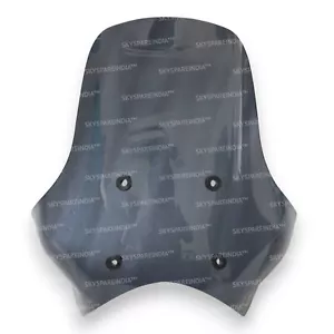 Touring Windshield Smoked Screen Compatible With Royal Enfield New Himalayan 450 - Foto 1 di 13