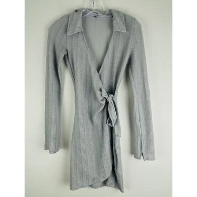 Vestido envolvente Forever 21 astilla metálico manga larga cuello talla XXS (964) Foto 1 de 4