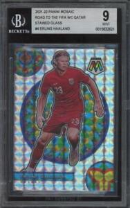 2021 Panini Mosaic Stained Glass #4 Erling Haaland Sp Case Hit Mint Bgs 9