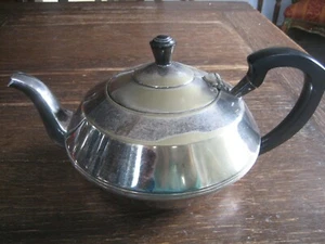 ausgefallene antike Art Deco Teekanne Kaffeekanne Silberkanne silber pl England - Bild 1 von 3