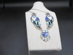 Native American Zuni Eldred Martinez Corn Maiden Necklace Signed - Picture 1 of 7