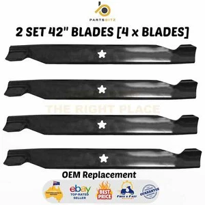 4 X 42" Blades for Husqvarna Craftsman Ride on Mowers Lt125 Lt140 Lth1842 - Picture 1 of 1