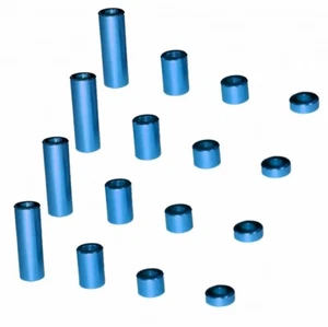 3Racing M4WD-01/LB Aluminum 2mm Spacer Set (Blue) For Tamiya 1/32 Mini 4WD - Picture 1 of 1