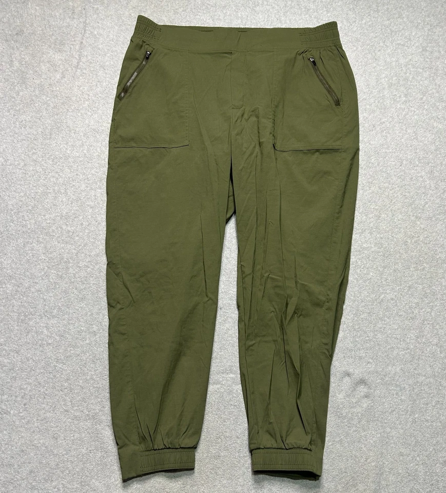 Pantalones Jogger Merrell Hayes Para Mujer XL Verde Pierna Cónica Elastizados Bolsillo con Cremallera Foto 1 de 4