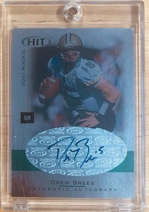 2001 SAGE Hit - Autographs Drew Brees #A15 Foilboard (AU, RC) - Picture 1 of 2