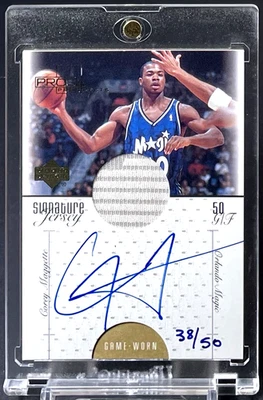 ( /50 ) Corey Maggette 2000-01 UD Pros Prospects Auto Signature Jerseys Gold LV2 - Image 1 of 2