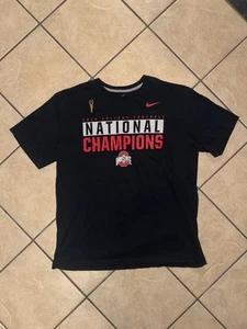 Ohio State Buckeyes 2014 National Champions T-Shirt XL Black Nike Football - Picture 1 of 4