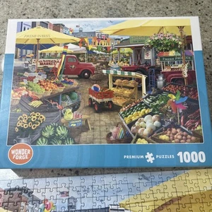 Wonder Forge Farmer's Market Day 1000 Piece Jigsaw Puzzle for Adults |... - Picture 1 of 2