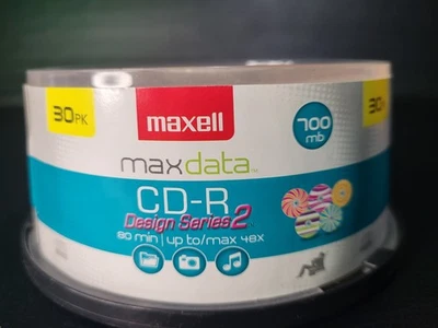 30 Maxell/Mem   CD-R Music 700mb 80 Min  30 Pack Max 32x Recordable CD Audio - Image 1 of 4