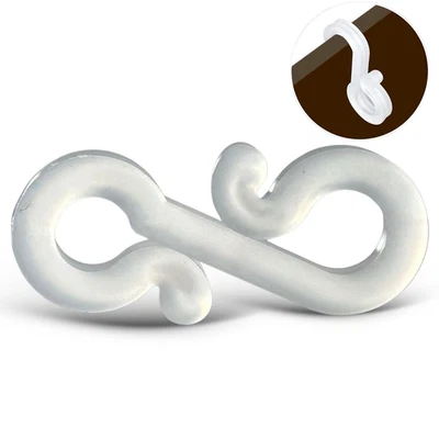 200 Pieces Holiday Light Hooks Heavy-Duty Plastic S-Clip Gutter Light Hangers - Image 1 of 4