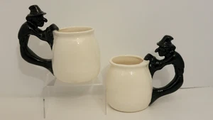 Juego de 2 tazas de café con mango de bruja negra utensilios de bar de Halloween decoración de otoño utensilios de bebida  - Imagen 1 de 24