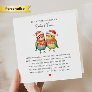 Tarjeta de Navidad Personalizada para Una Maravillosa Pareja Tarjeta de Navidad Regalo 2025 - Imagen 1 de 2