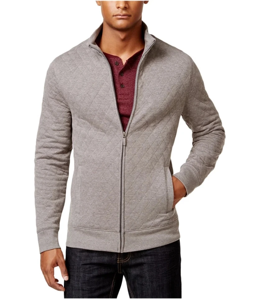 Club Room Mens Quilted Shirt Jacket, ltgreyopd, S - Image 1 of 1