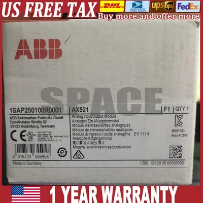 One ABB 1SAP250100R0001 AX521 Analog Input Module New In Box Fast Shipping - Image 1 of 2