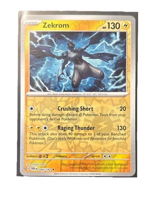 Zekrom 066/182 SV04: Paradox Rift Reverse Holo Pokémon Card NM - Image 1 of 2