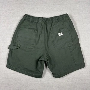 Pantalones Cortos Carpintero Katin Verde Lona Cintura Elástica Cordón Para Hombre Medianos - Imagen 1 de 7