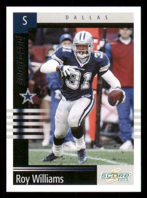 2003 Score Scorecard #182 Roy Williams /500 - Image 1 of 2