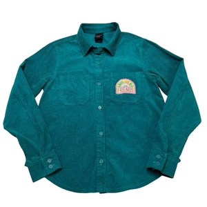 Sanrio Hello Kitty & Friends Shacket L Green Corduroy Shirt Good Day to Be Kind - Picture 1 of 11