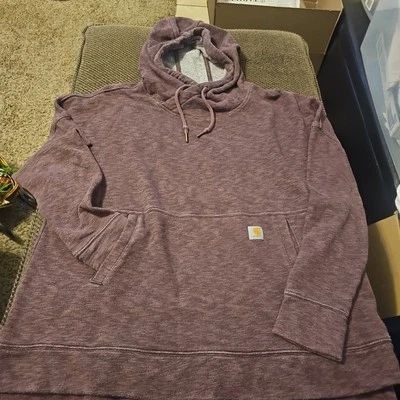 Sudadera con capucha Carhartt Newberry calce relajado para mujer talla grande (12/14) púrpura polvoriento Foto 1 de 4