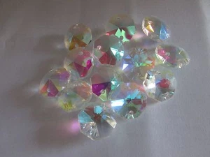 500- 14 MM AB COLOR AAA 2 HOLE OCTAGON CRYSTAL GLASS BEADS CHANDELIER - Picture 1 of 5