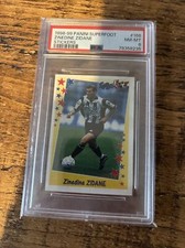 1998-99 Panini Superfoot Stickers Zinedine Zidane #166 PSA 8