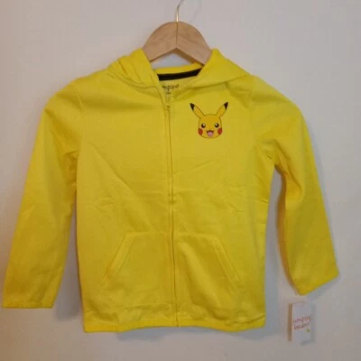 New With Tags Jumping Beans Pokemon Pikachu Hoodie Sweatshirt With Ears Size 6  - Image 1 of 4