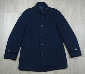 Skopes Herren Wollmischung Mantel Chelsea Navy L Mantel Knopf Smart hoher Kragen sehr guter Zustand - Bild 1 von 20