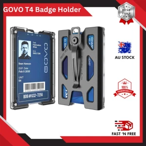 GOVO Badge Holder/Wallet - Durable Polycarbonate ID Card Holder with Metal Clip - Picture 1 of 8