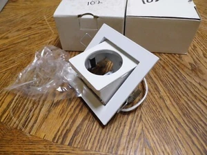 ADL -102   4" 12V  Low Voltage Square Adjustable Gimbal  recessed  (MR-16)  (4) - Picture 1 of 6