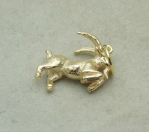 3D GESTEMPELT 9 KARAT GOLD TIERKREIS STEINBOCK CHARM/ANHÄNGER - Bild 1 von 2