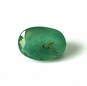 Genuine Zambian Emerald 5.25 Carat Natural Faceted Oval Cut Gemstone 12.9X9.2 mm - Picture 1 of 5
