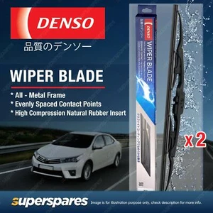 Pair Front Denso Conventional Wiper Blades for Toyota Corolla ZZE122 XXR123 - Picture 1 of 2
