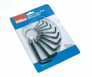 Hilka Allen Keys Alan Hex Key Set 10 Pieces Metric Carbon Steel Garage Workshop - Picture 1 of 1