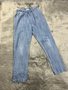 Mini Boden Girls Size 12y Blue Denim Pull On Elastic Waist Jeans - Picture 1 of 15