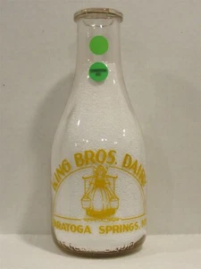 TRPQ Milk Bottle King Bros Dairy Saratoga Springs NY SARATOGA CO Still Going Now - Picture 1 of 2