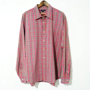 J Crew Hemd mit Knopfleiste Langarm rot kariert Herren Large Freizeit Button Down - Bild 1 von 7