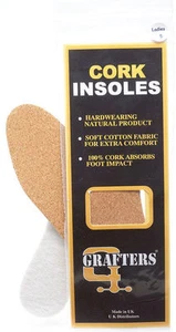 Mens Natural Cork Insoles Sizes 6 to 12 - Picture 1 of 8