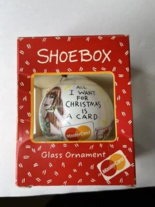 Hallmark Shoebox Master Card Ornament 1992 All I Want for Christmas Is A Card - Picture 1 of 2