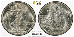 1917-S Reverse 50C PCGS MS65 Walking Liberty Silver Half Dollar 55440842 - Picture 1 of 2