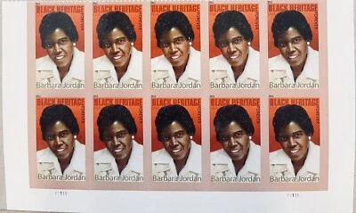2011 US SCOTT #4565 FOREVER BARBARA JORDAN -BLACK HERITAGE - BLOCK OF 10 POSTAGE - Image 1 of 4