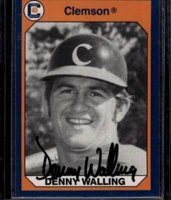 1990 Clemson Tigers #197 Autographed Denny Walling Trading Card - Image 1 of 2