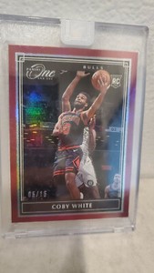 2019-20 Panini One and One Coby White RC Red #/15 SSP