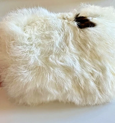 复古兔子毛皮松饼儿童尺寸冬季白色 1950 年代内衬 8 英寸 x 5 — 第 1/4 张图片