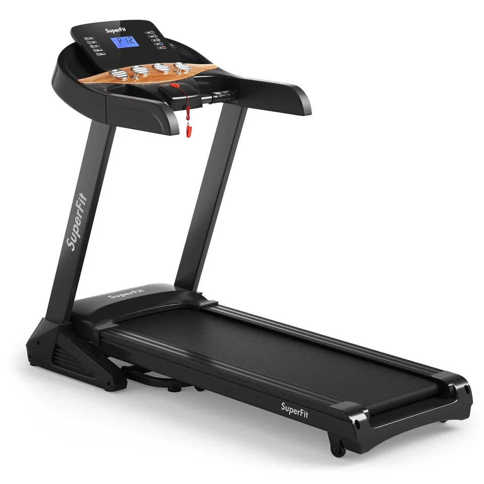 Superfit 3.75hp Electric Folding Treadmill W/auto Incline 12 Program App Control