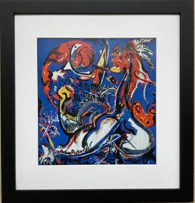 Jackson Pollock "The MoonWoman Cuts the Circle 1943" CUSTOM FRAMED Art Abstract - Image 1 of 3