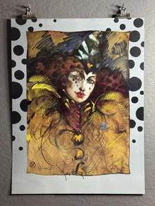 Ramon Santiago, "ZAUBERER" signiert! Bunter Fantasy Kunstdruck, Top+ Zustand - Bild 1 von 8