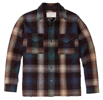 Filson Mackinaw Wool Jac Shirt New Black Coffee Multi Heavy 24oz Wool USA Made - Image 1 of 4