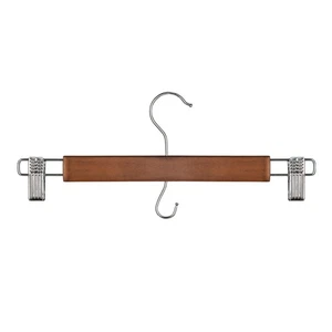 Walnut Finish Wood Pant & Skirt Adult Hangers, 3 Pack - Foto 1 di 12