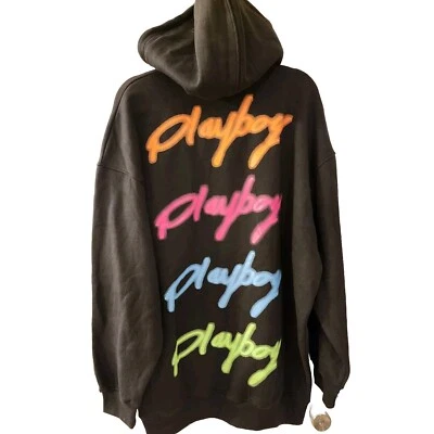 Playboy Black Hoodie. US Size 4 Small See Measurements In Photos - Image 1 of 4