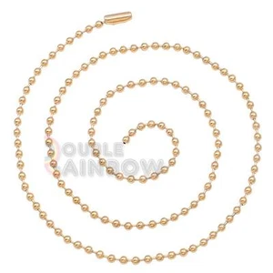 C21 30"inch Men stainless steel Gold 3mm ball bead necklace chain link - Picture 1 of 3